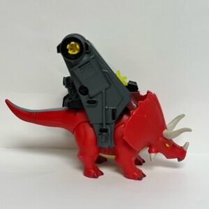 Imaginext Triceratops Figure Dinosaur Saddle Horns Tusks Red Blue